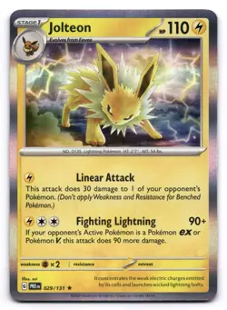 Jolteon NM 029/131 Prismatic Evolutions Pokemon TCG Holo - Image 1