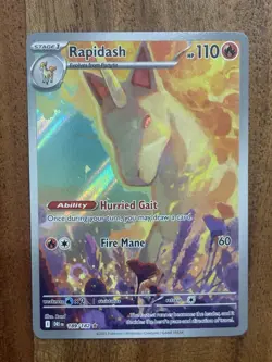 Pokemon TCG Rapidash 189/182 Sv10: Destined Rivals Illustration Rare NM - Image 1