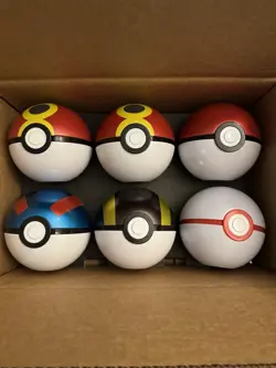 Set of 6 - Pokemon TCG Pokeball Tins Empty - Assorted Tins - NO PACKS 🔥🔥🔥 - Image 1