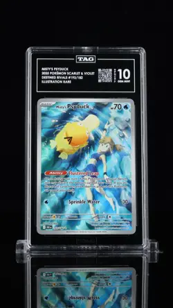 2025 Pokemon DRI EN Illustration Rare #193 Misty's Psyduck TAG 10 GEM MINT - Image 1