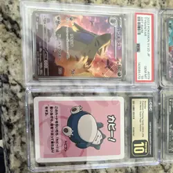 Pokemon TCG 4x Graded Japanese Holo Lot: Tyranitar #079 SV2D, Snorlax - Image 2