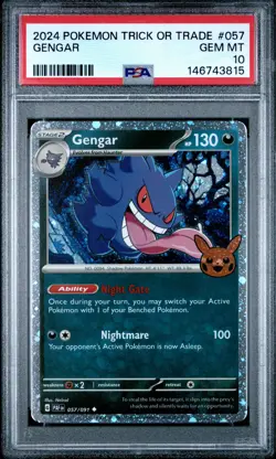 2024 POKEMON TRICK OR TRADE #057 GENGAR PSA 10 - Image 1