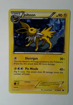 NM Excellent pokemon Jolteon 37/108 Set 2012 NM - Image 1