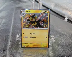 Pokemon TCG Luxio 136/091 Scarlet & Violet Paldean Fates Shiny Rare Pack Fresh - Image 2