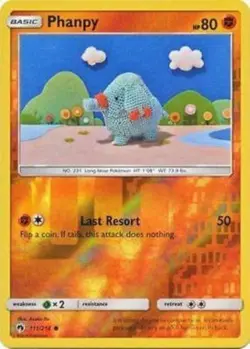 1x Phanpy | SM - Lost Thunder | 111/214 | Common | Reverse Holo | LP | Pokemon - Image 1