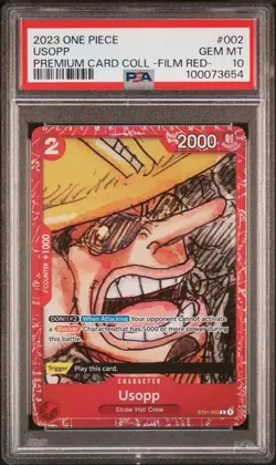 2023 ONE PIECE PREM CARD COLLECTION - FILM RED #002 USOPP PSA 10 - Image 1