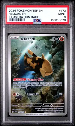 2024 POKEMON TEF EN-TEMPORAL FORCES ILLUSTRATION RARE #173 RELICANTH PSA 9 - Image 1