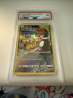 2019 Pokemon Sun & Moon Cosmic Eclipse Secret Rare Holo, Pikachu PSA Mint 9 🔥 - Image 1