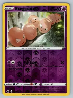 2023 Pokemon TCG Exeggcute Crown Zenith 057/159 Reverse Holo NM - Image 1