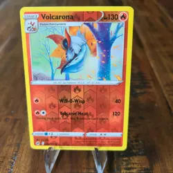 Pack Fresh Pokemon TCG Volcarona Crown Zenith 025/159 Reverse Holo Rare - Image 1