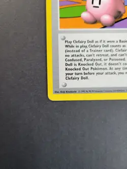 Clefairy Doll 70/102 Pokemon TCG Base Set Shadowless Regular Rare LP - Image 5