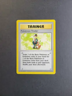 Pokemon Trader 77/102 Pokemon TCG Base Set Shadowless Unlimited Regular Rare MP - Image 2