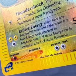 MP Reverse Holo Ampharos 1 Rare Aquapolis Pokemon 2003 Shin-ichi Yoshida - Image 4