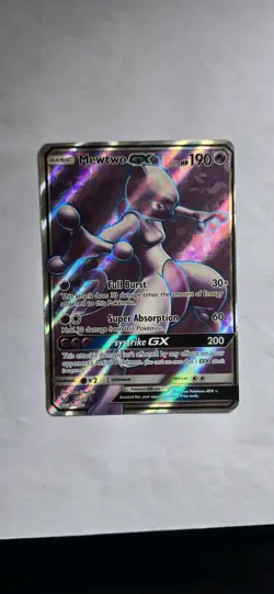 Pokemon TCG Mewtwo GX (Full Art) Shining Legends 72/73 Holo Full Art Ultra Rare - Image 1