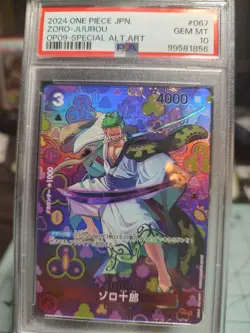 Zoro-juurou 067 Special Alternate Art One Piece Japanese PSA 10 OP09 SP - Image 1