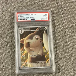 Furret Sv09 Journey Together 168/159 Illustration Rare Holo EN 2025 PSA 9 - Image 1
