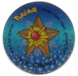 #120 STARYU #121 STARMIE TAZO HOLO 2 POKEMON TAZOS 2001 MATUTANO CON DESGASTE - Image 1