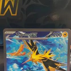 Pokemon Zapdos ex Full Art Holo 202/165 Scarlet & Violet 151 200 HP - Image 2