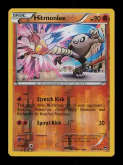 REVERSE HOLO HITMONLEE UNCOMMON 47/111 LP POKEMON - Image 1