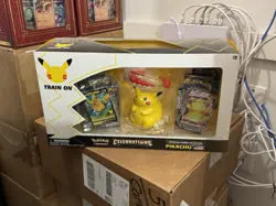 Pokemon TCG Celebrations Pikachu VMAX Premium Figure Collection Box Sealed - Image 1