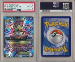 M Alakazam EX - 118/124 - PSA 8 NM-MT - Full Art (Fates Collide) Pokemon - Image 1