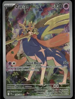 Zacian Illustration Rare ME02: Phantasmal Flames 100/094 Psychic Holo Pokemon Ca - Image 1