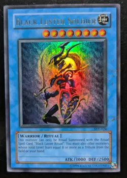 Vtg YUGIOH HOLO LOT OF 4 GAIA,BLUE EYES,DARKNEC, BLACK LUSTER NM+ - Image 4