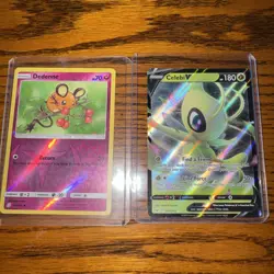 Dedenne Holofoil 145/236 Celebi V 001/202 Holo Pokemon Cards - Image 1