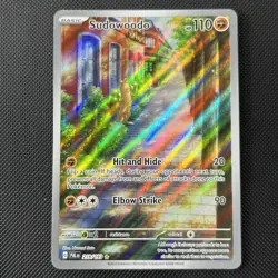 Pokemon TCG Sudowoodo Holo Card Paldea Evolved 219/193 PRINT LINE - Image 1