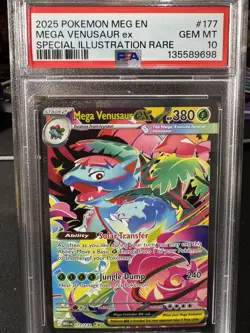 PSA 10 Mega Venusaur ex SIR Mega Evolution 177/132 Pokemon Card Holo 2025 MEG EN - Image 1
