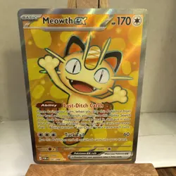 Pokemon Meowth EX 107/088 Full Art Holo Card - Image 1