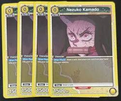 Nezuko Kamado C Playset (4 Cards) UEX05BT/KMY-3-003 Union Arena TCG - Image 1