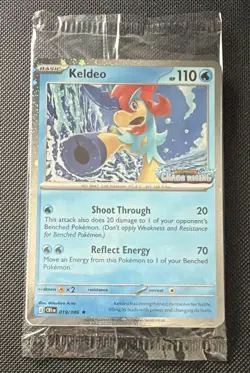 Pokemon - Chaos Rising Stamped Promo Card Keldeo 019/086 - Barnes and Noble - Image 1