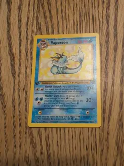 Pokemon TCG Vaporeon Jungle 28/64 Regular 1999-2000 Wizards Base Set... - Image 1