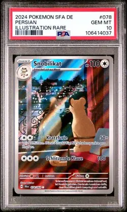 Pokemon Snobilikat PSA10 Nebel der Sagen SFA 078 2024 Deutsch ILLUSTRATION RARE - Image 1