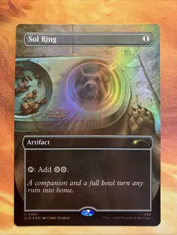 MTG Foil Borderless Sol Ring (2467) Secret Lair: X Fallout®: Greet the Dog​​!! - Image 1