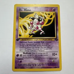 Mr. Mime 22/64 1st Edition Jungle Non-Holo Rare Pokemon TCG WOTC Vintage 1999 - Image 1