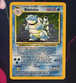 Pokemon TCG Blastoise Holo Card Base Set 2/102 - Image 1