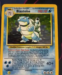 Pokemon TCG Blastoise Holo Card Base Set 2/102 - Image 2