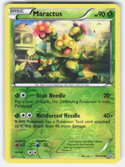 MARACTUS 16/124 UNCOMMON DRAGONS EXALTED POKEMON REVERSE HOLO NEAR MINT - Image 1