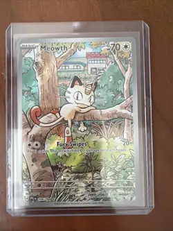 Pokemon TCG Meowth 106/094 Full Art Illustration Rare Holo Phantasmal Flame EN - Image 1
