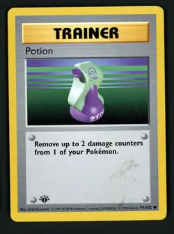 Potion DMG 94/102 - 1st Edition Base Set Shadowless 🏝 Pokemon 1999 - Image 1