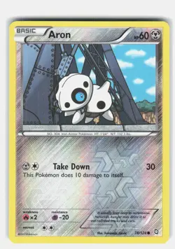 ARON 78/124 COMMON DRAGONS EXALTED POKEMON REVERSE HOLO NEAR MINT - Image 1