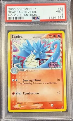 2006 Pokemon EX Holon Phantoms 52 Seadra Reverse PSA 9 Mint - Image 1