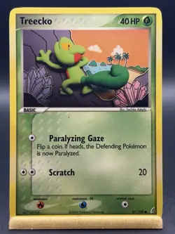 Treecko 67/100 Common Crystal Guardians Pokemon MP - Image 1