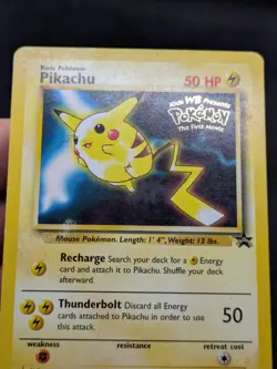 Pokemon Pikachu 4 Black Star Promo The First Movie WOTC Played - Image 3