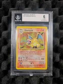 1999 Pokemon Charizard Base Set #4/102 Holo Unlimited Rare BGS 6 Ex-Mt Centered - Image 2