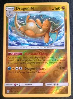 Pokemon Unified Minds - Dragonite 151/236 - Reverse Holo Rare - Image 1