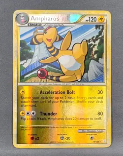 NM Reverse Holo Ampharos 14/123 HeartGold & SoulSilver Pokemon Masakazu Fukuda - Image 2