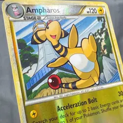 NM Reverse Holo Ampharos 14/123 HeartGold & SoulSilver Pokemon Masakazu Fukuda - Image 4